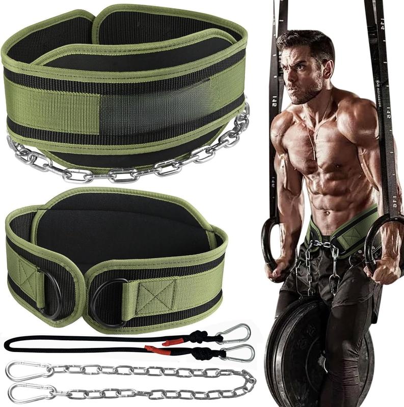 Dip Belt with Steel Chain for Weightlifting Pullup Gym Weighted Lifting Belt for Powerlifting Squat Bodybuilding  Support for Both Men and Women