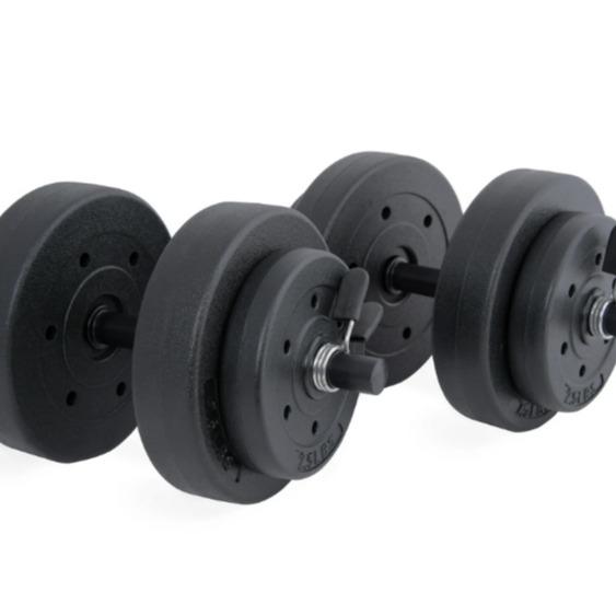 40lb Adjustable Vinyl Dumbbell Set for Fitness and Exercise