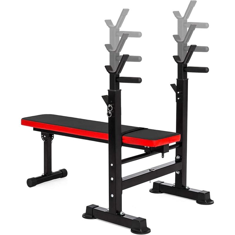 Adjustable Folding Multifunctional Workout Station Adjustable Olympic Workout Bench with Squat Rack