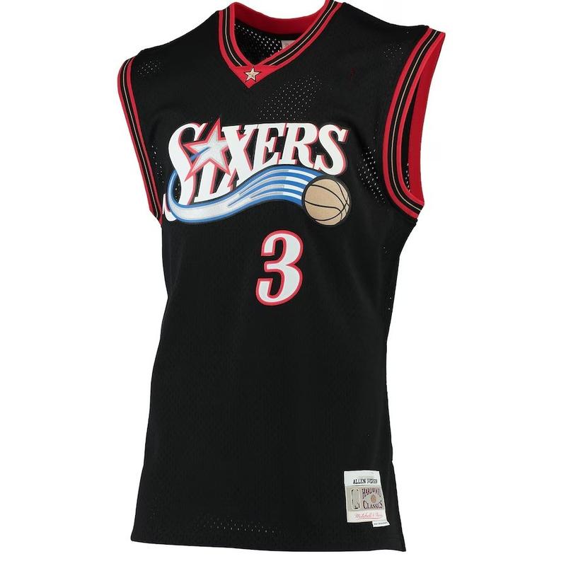 Allen Iverson Men's Sleeveless stitched Basketball Jersey Black 1997-98