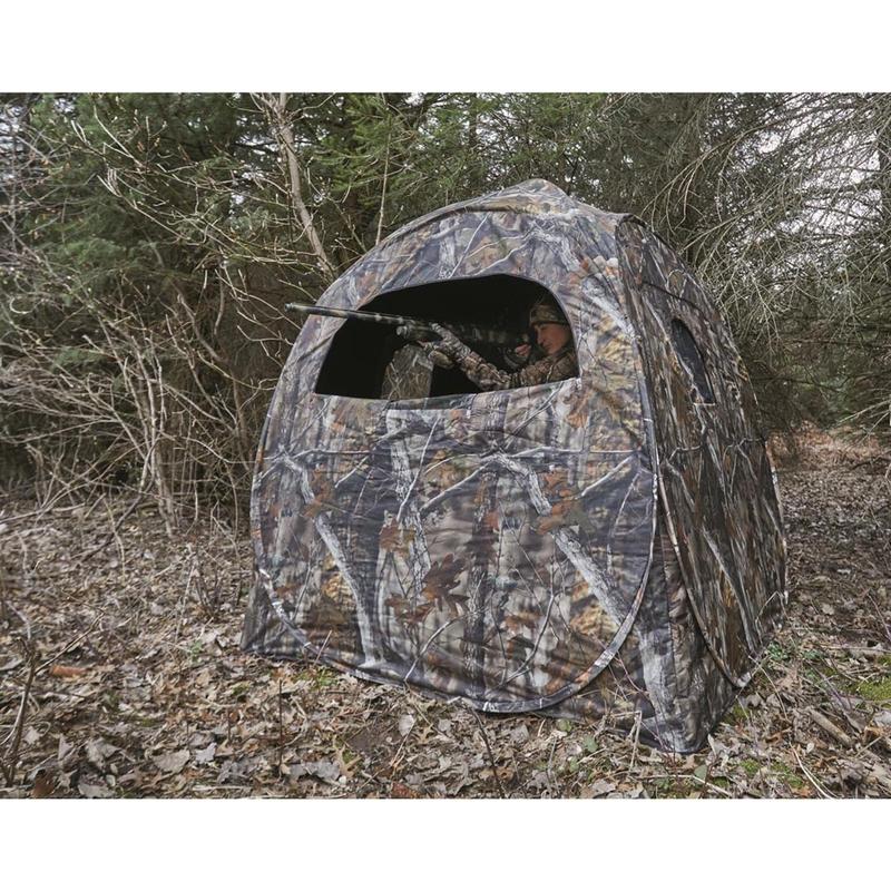 Hunting Ground Blind, 1-2 Person Tent, Hunting Gear, Equipment, and Accessories, 4-Panel Spring Steel