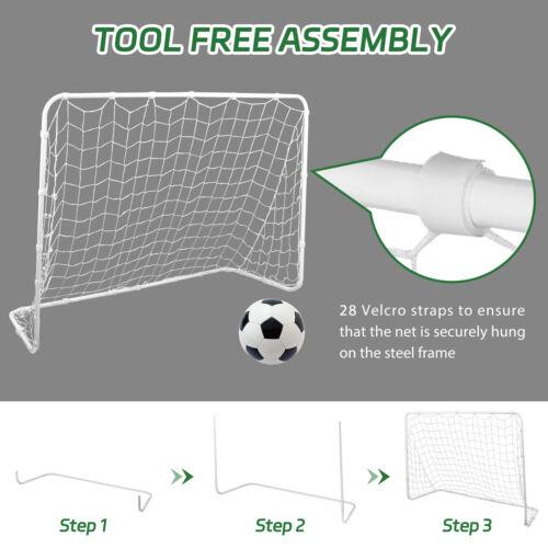 Answer E 6x4 FT Portable Youth Size Strong Steel Frame Soccer Goal Football Net Outdoor