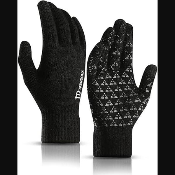 Winter Gloves for Men Women - Upgraded Touch Screen Cold Weather Thermal Warm Knit Glove for Running Driving Hiking