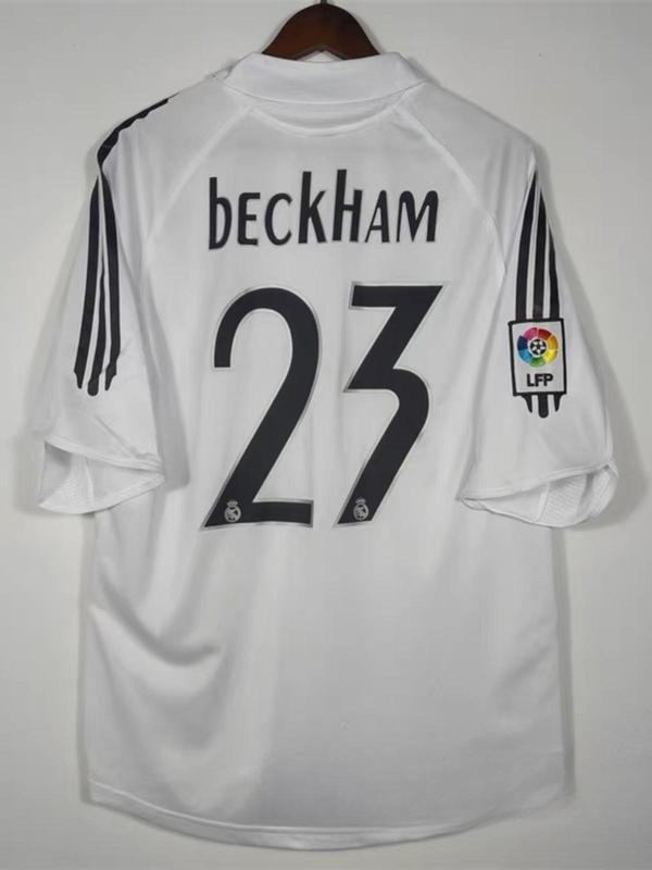 0506 Real Madrid Home Vintage jersey size 23 Beckham Zinedine Darauer Long Short sleeved Soccer Jersey