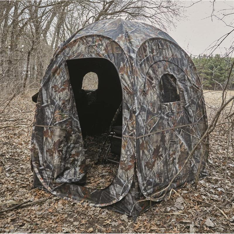 Hunting Ground Blind, 1-2 Person Tent, Hunting Gear, Equipment, and Accessories, 4-Panel Spring Steel