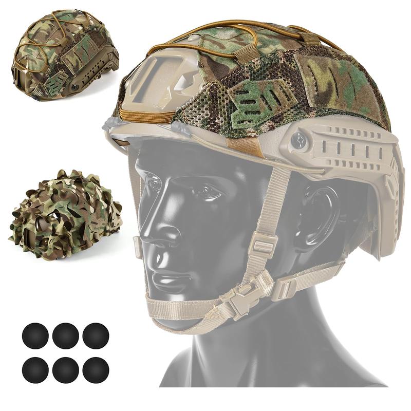 VOTAGOO Helmet Cover Combo, Tactical Helmet Cover for Fast Helmet in Size M L or XL, Fast Helmet Cover for Hunting  Outdoors Hiking Cycling