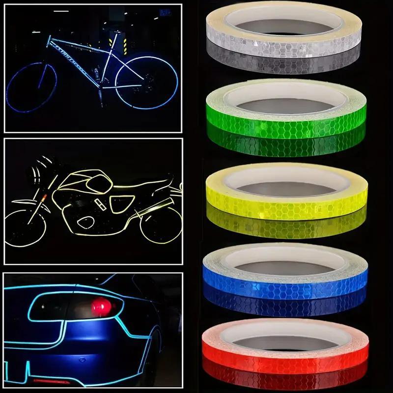 Bicycle Reflective Sticker, 1 Count 8m Bicycle Safety Reflective Strip, Bicycle Decorative Sticker, Bicycle Accessories for Outdoor Cycling