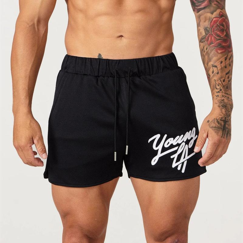 YOUNG LA Shorts Men's running basketball training mesh quick dry Breathable gym beach shorts for girls