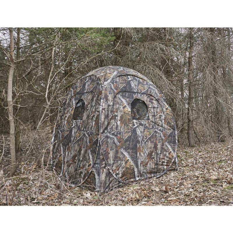 Hunting Ground Blind, 1-2 Person Tent, Hunting Gear, Equipment, and Accessories, 4-Panel Spring Steel