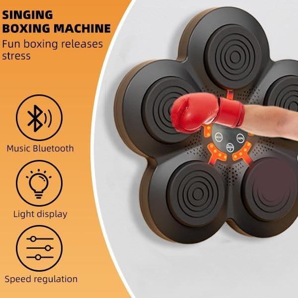 Ultimate Wall-Mounted Smart Music Boxing Machine with Bluetooth & Gloves Target Training Exercise Musical Boxing Machine for Home Fitness