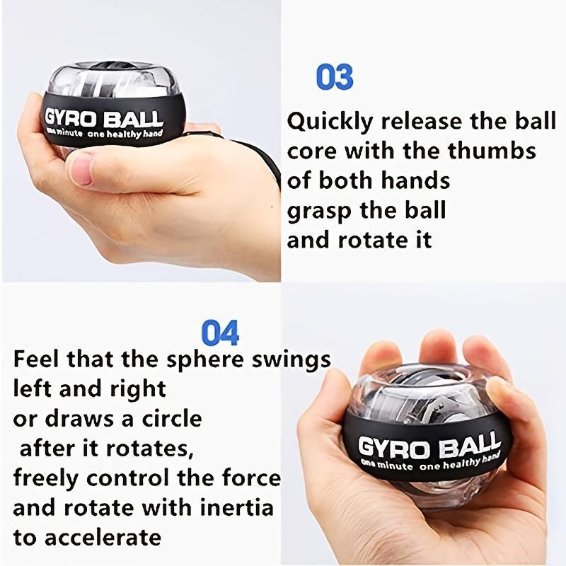 Wrist Exercise Equipment, Fitness Gripper, Gyro Training Fitness Decompression Grip Ball, Hand Strengthener for Home Gym