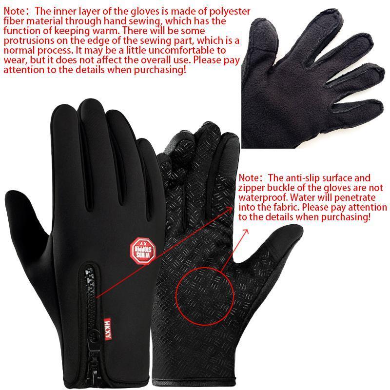 Winter warm windproof gloves Touch screen Motorcycle sliding waterproof sports gloves Wool, fishing, fall travel waterproof, windproof non-slip touch screen gloves Birthday gift, Christmas gift, Halloween gift