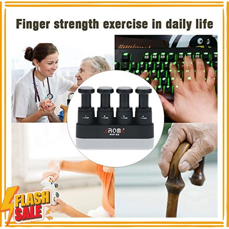 Finger Strengthener,4 Tension Adjustable Hand Grip Exerciser Ergonomic Silicone Trainer for Guitar,Piano,Trigger Finger Training, Arthritis Therapy and Grip, Rock climbing (AHF-03)