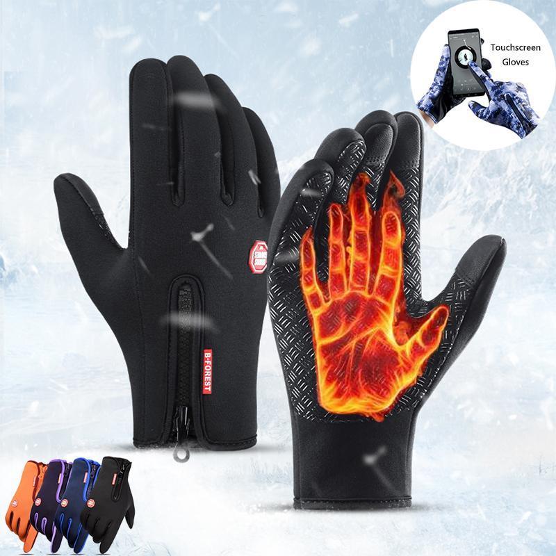 Winter warm windproof gloves Touch screen Motorcycle sliding waterproof sports gloves Wool, fishing, fall travel waterproof, windproof non-slip touch screen gloves Birthday gift, Christmas gift, Halloween gift