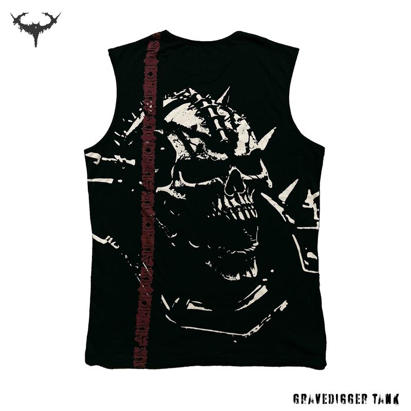 GRAVEDIGGER TANKTOP- MENS VINTAGE GYM ATHLETIC SLEEVELESS TOP