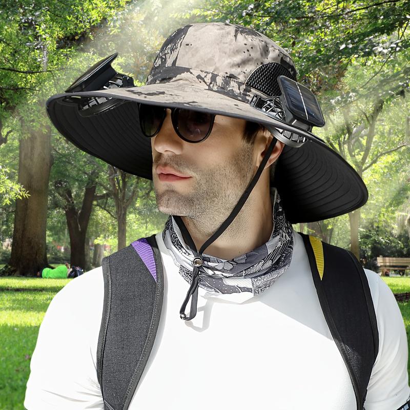 2024 Super Cool Solar Fan Hat with UPF 50+ Sun Protection for Fishing, Beach and Camping