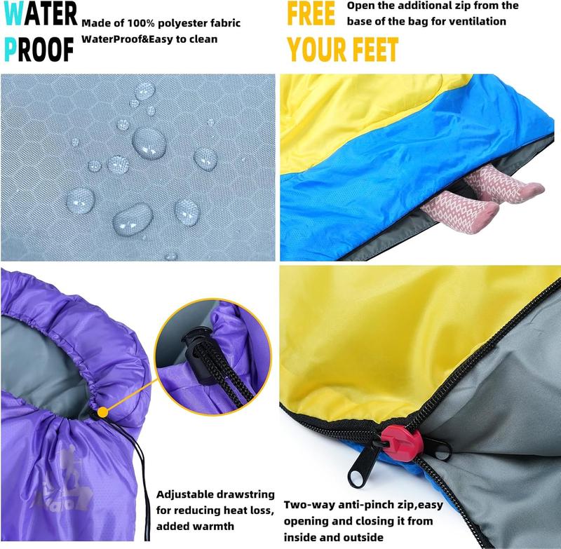 Sleeping Bags for Adults  - 3 Season Cold&Warm Weather  Camping Sleeping Bags - Lightweight Sleeping Bags for Camping Hiking Outdoor Travel