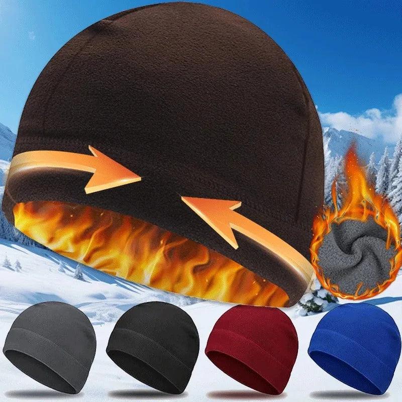 Unisex Warm Polar Fleece Beanie Cap Hats Classic Tactical Windproof Outdoor Hiking Fishing Cycling Hunting Military Men Caps