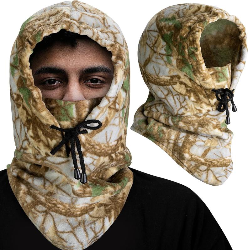 Face Mask for Cold Weather- Winter Camo Balaclava Face Mask- Warm Windproof Headcover Ski Face Cover for