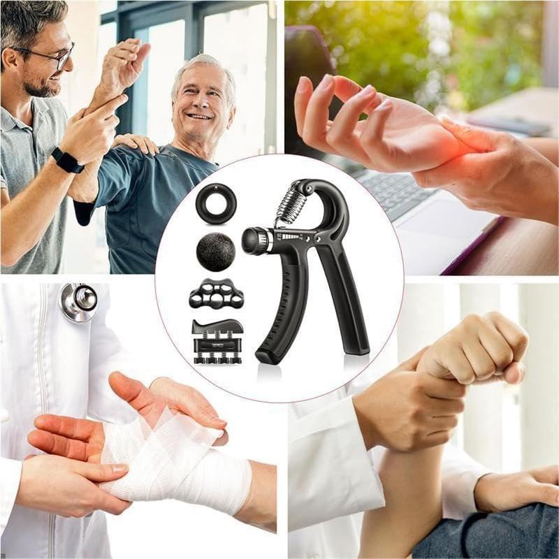 Hand Grip Strengthener with Adjustable Resistance, Wrist Strengthener, Forearm Gripper, Hand Workout Squeezer, Grip strength Trainer, Hand Grip Exerciser for Men and Women Hand Grip Strengthener Exercise Kit