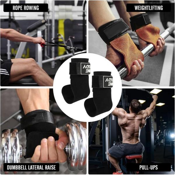 Weightlifting strap, double-layer leather wrist support strap, anti slip grip, weightlifting gym strength training wristband