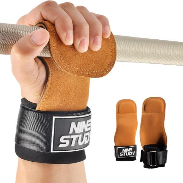 Weightlifting strap, double-layer leather wrist support strap, anti slip grip, weightlifting gym strength training wristband