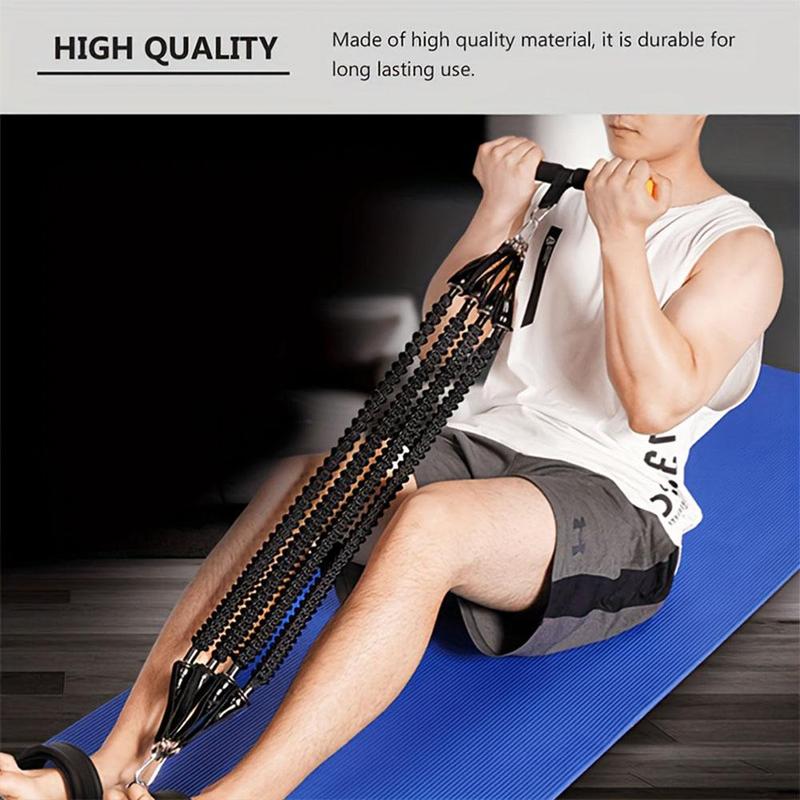 Resistance Band Set, 1 Set Multifunctional Tension Rope with Handle & Pedal, Pedal Puller, Home Fitness Equipment for Abdominal Training, Gym Accessories