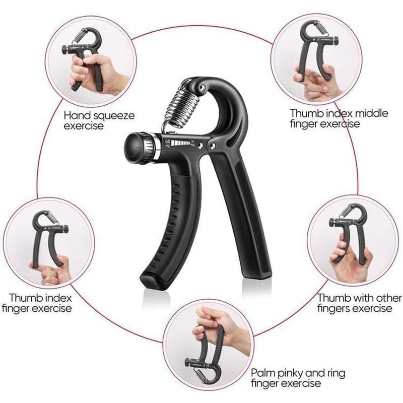 Hand Grip Strengthener with Adjustable Resistance, Wrist Strengthener, Forearm Gripper, Hand Workout Squeezer, Grip strength Trainer, Hand Grip Exerciser for Men and Women Hand Grip Strengthener Exercise Kit