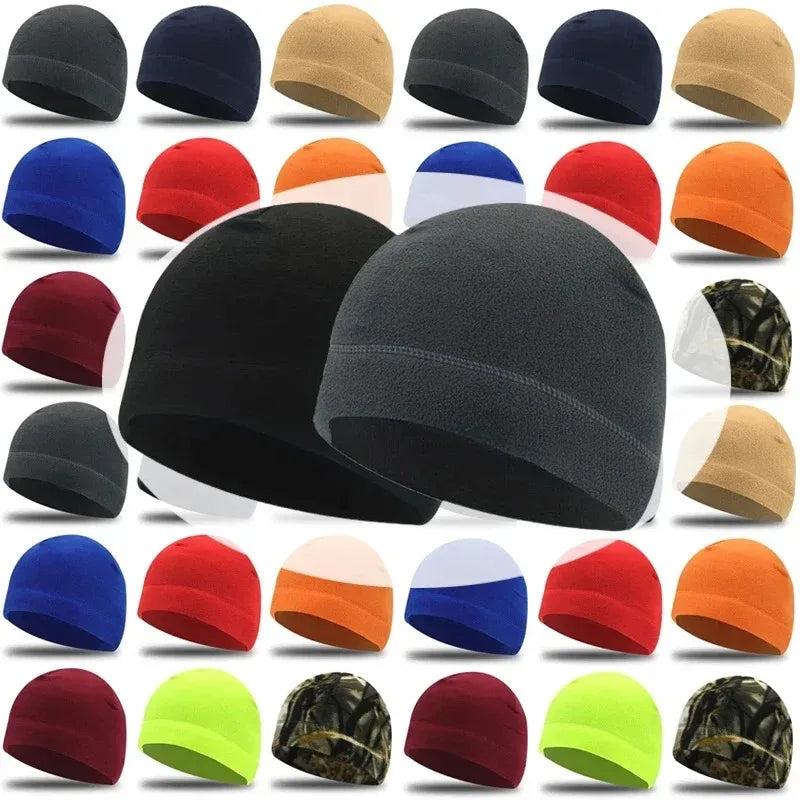 Unisex Warm Polar Fleece Beanie Cap Hats Classic Tactical Windproof Outdoor Hiking Fishing Cycling Hunting Military Men Caps