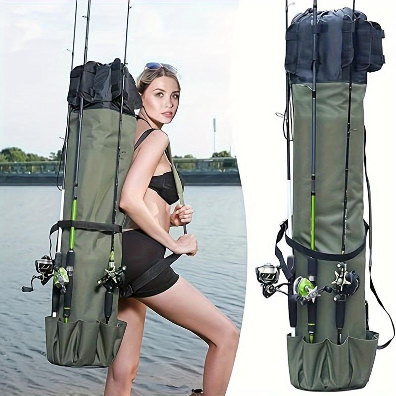 1pc 45.6*9.45 Inch Fishing Rod Bag, Durable Carry Case, Multifunction Large Capacity Storage Bag