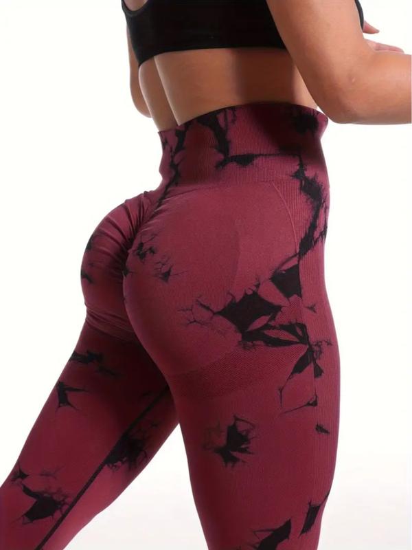 2 Pcs Women Tie Dye High Waisted leggings Workout Rear Lifting Tummy Control Yoga Gym Athletic  high waist athletic  squat proof soft yoga full length