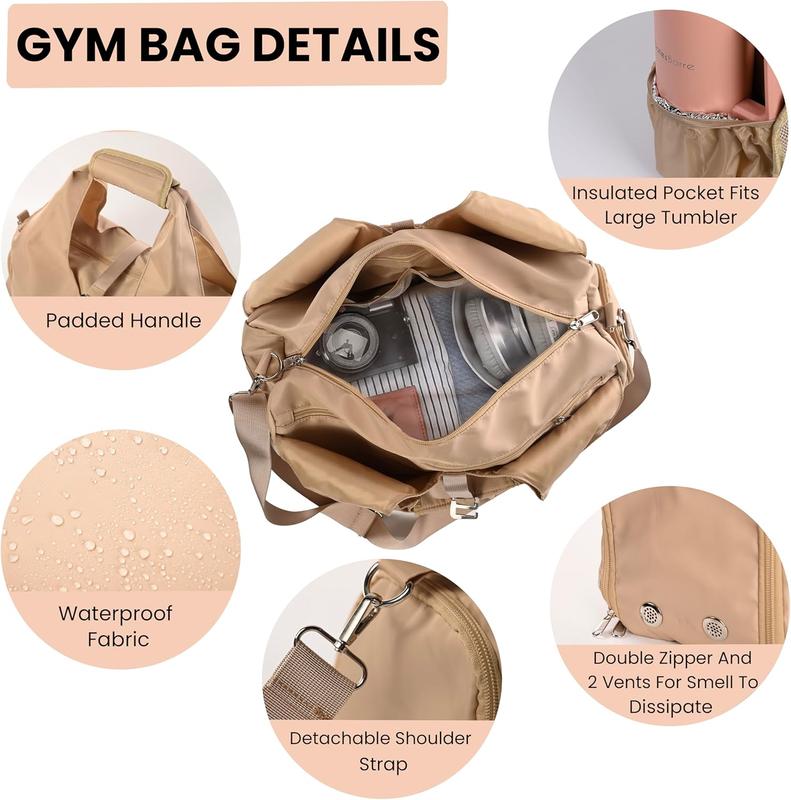 Yoga Bags for Women with Yoga Mat Bags Carrier Carryall Polyester Tote Bag for Pilates  for Travel Office Beach Workout