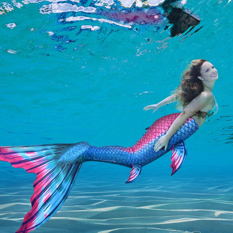 Mermaid Tail for Swimming for Women Men Adults Mermaid Swimsuit (No Monofin)