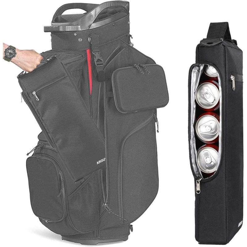 Golf Cooler Bag - Golf Accessories for Men and Small Soft Cooler Bags ulated Beer Cooler Holds a 6 Pack of Cans or Two Bottles of Wine, Golf Sports Bags