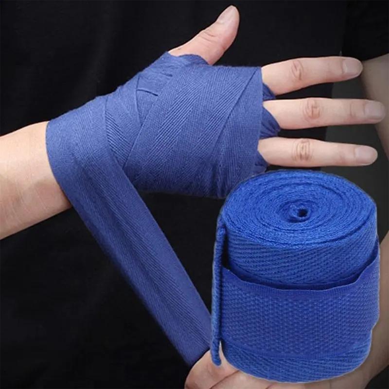 Boxing Hand Wrap, 1 Pair Solid Color Sport Hand Wrap for Martial Arts Kickboxing Muay Thai, Training Sparring Gloves for Men Women, Boxing Protective Gear