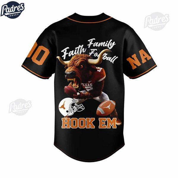 Texas Longhorns Football Custom Baseball Jersey, Sport Jersey Shirt, Perfect Gift for Sports Lovers, Summer Sportswear for Him and Her, Ideal Gift for Baseball Fans