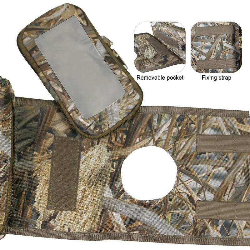 ATV Saddle Bag,Cargo Tank Phone Bag Storage Luggage for ATV UTV Snowmobile Motorcycle (Camo1)