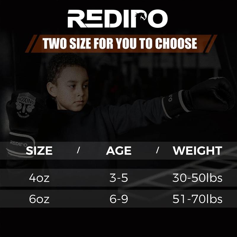 Redipo 6OZ Boxing Gloves Training for Boys and Girls Age 3 to 9 Years boxing accessory