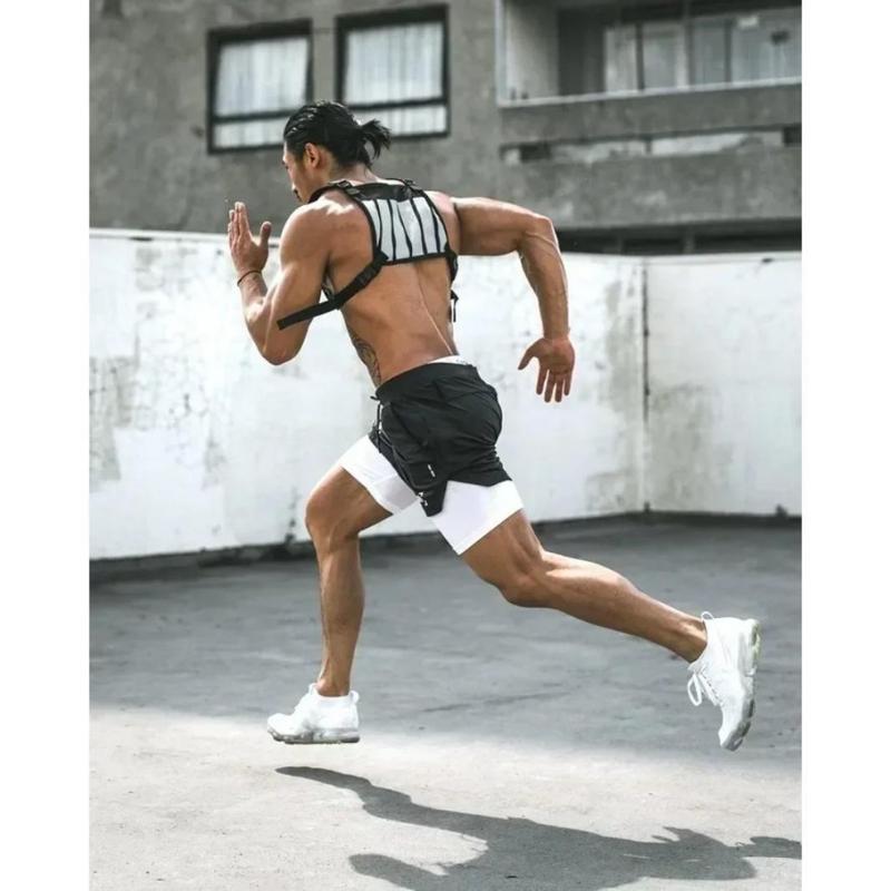 Summer Men Streetwear Anime High Waist Oversize Breathable Gym Short Pants Men's Daily Training Fitness Workout Track Shorts