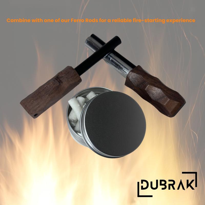 Dubrak Ecofriendly Quick Start Tubes for Camping, Bushcraft, Hunting, and Survival