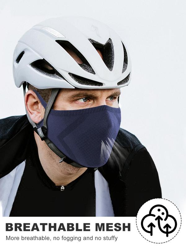 Unisex Solid Color Face Mask,  Reusable Breathable Face Cover, Outdoor Sports Sun Protection Half Mask, Stretch Fabric Face Covering Accessories