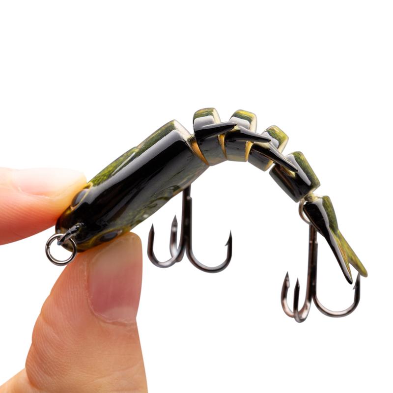 Bassdash SwimPanfish 2.5” 0.34oz Hard Bluegill Swimbaits Multi Jointed Topwater Trout Bass Fishing Crank Lure