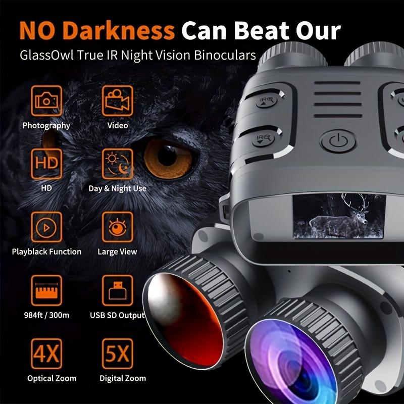 5X Digital Zoom Night Vision Binoculars - High-Performance Night Vision Scopes with Long Infrared Viewing Distance, Rechargeable Battery, and Camera for Hunting, Camping, and Outdoor Adventures Colorful Digital