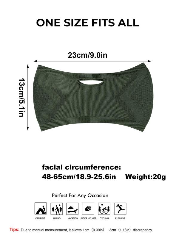 Unisex Solid Color Face Mask,  Reusable Breathable Face Cover, Outdoor Sports Sun Protection Half Mask, Stretch Fabric Face Covering Accessories