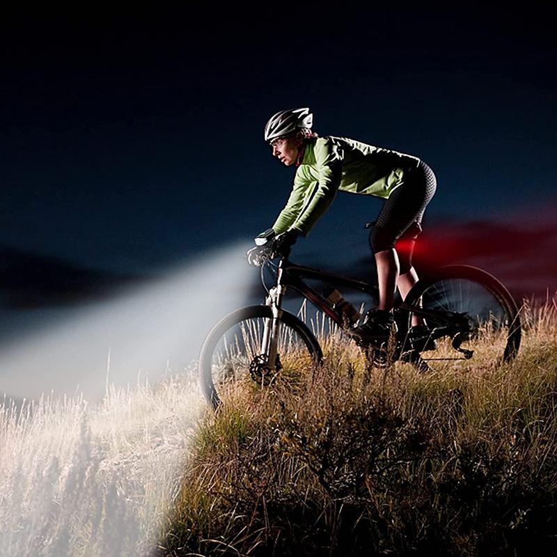 Hokolite 1500 Lumens Rechargeable Bicycle Headlight With Tail Light-For Outdoor Cycling