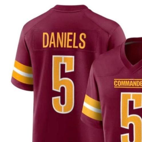 Jayden Daniels Number 5 Commanders Football Jersey, American Football Jersey Team Fashion Men's Sportswear america men