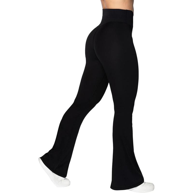 Sunzel Flare Leggings, Crossover Yoga Pants with Tummy Control, High-Waisted and Wide Leg