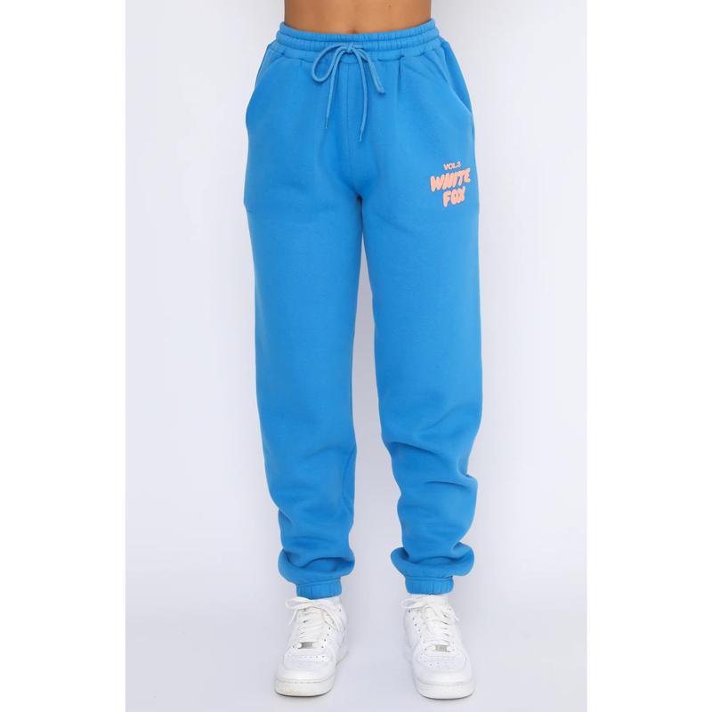 White Fox Offstage Sweatpants Azure, Basic Printed Sweatpants, Sweatpants for Women, White Fox Sweatpants