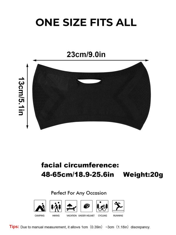 Unisex Solid Color Face Mask,  Reusable Breathable Face Cover, Outdoor Sports Sun Protection Half Mask, Stretch Fabric Face Covering Accessories