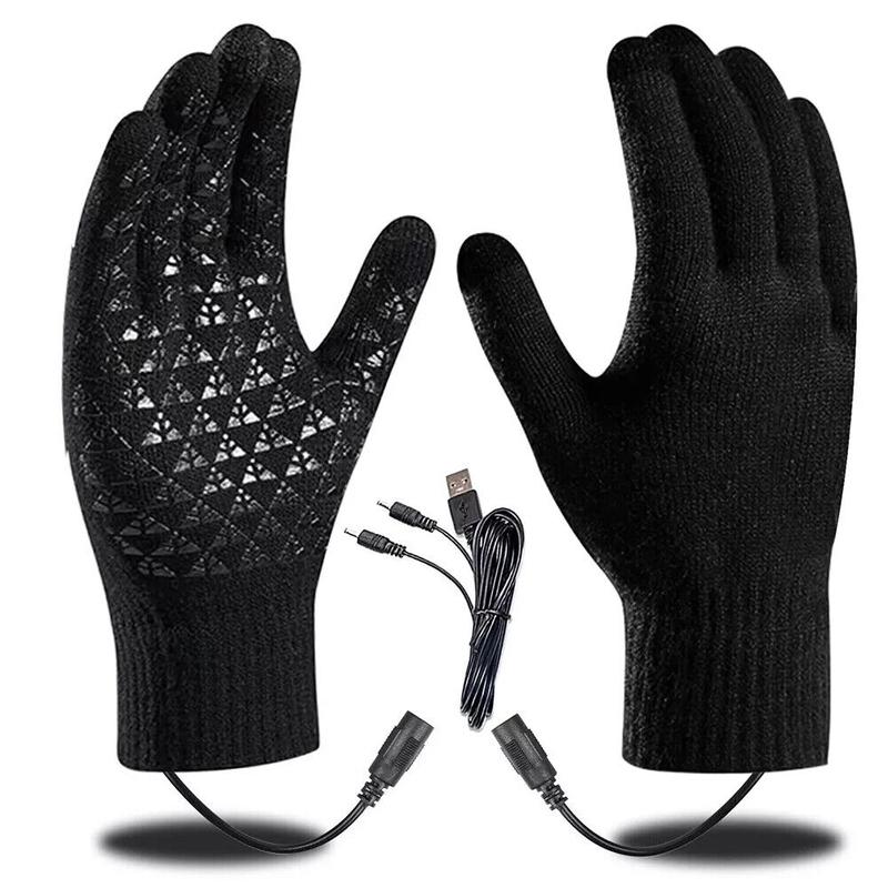 Heated Glove Liners for Men, Rechargeable Electric USB Heated Gloves, Winter Warm Glove Liners, Thin Gloves Riding Ski Snowboarding Hiking Cycling Hand Warmers